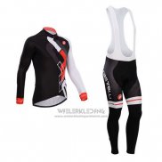 2014 Fietskleding Castelli Rood en Zwart Lange Mouwen en Koersbroek