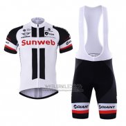 2017 Fietskleding Sunweb Wit Korte Mouwen en Koersbroek