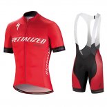 2018 Fietskleding Specialized Rood Wit Zwart Korte Mouwen en Koersbroek