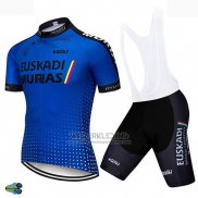 2019 Fietskleding Euskadi Murias Blauw Korte Mouwen en Koersbroek