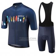 2019 Fietskleding Morvelo Donker Blauw Korte Mouwen en Koersbroek