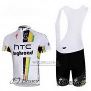 2011 Fietskleding HTC Highroad Wit Korte Mouwen en Koersbroek