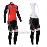 2014 Fietskleding Castelli Rood Lange Mouwen en Koersbroek