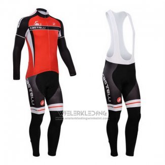 2014 Fietskleding Castelli Rood Lange Mouwen en Koersbroek