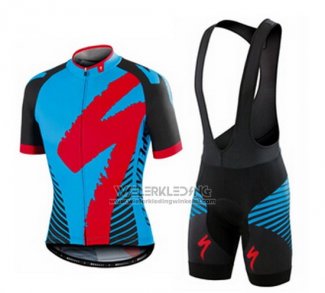 2016 Fietskleding Specialized Blauw en Zwart Korte Mouwen en Koersbroek