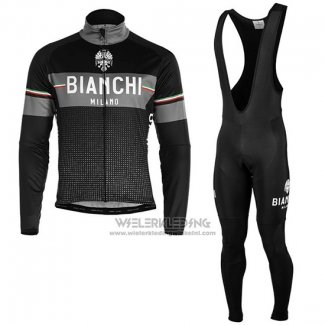 2019 Fietskleding Bianchi Milano Xd Zwart Grijs Lange Mouwen en Koersbroek