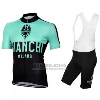 2016 Fietskleding Bianchi Groen Korte Mouwen en Koersbroek