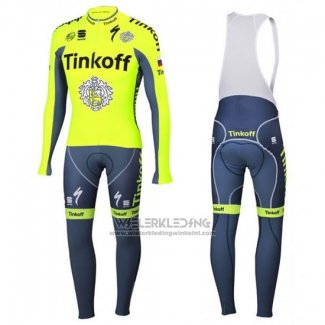 2016 Fietskleding Tinkoff Groen en Grijs Lange Mouwen en Koersbroek