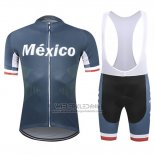 2019 Fietskleding Mexico Donker Blauw Korte Mouwen en Koersbroek