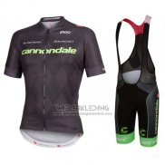 2016 Fietskleding Cannondale Zwart Korte Mouwen en Koersbroek