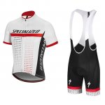 2018 Fietskleding Specialized Wit Rood Korte Mouwen en Koersbroek