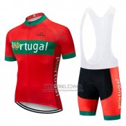 2019 Fietskleding Portugal Groen Rood Korte Mouwen en Koersbroek