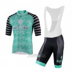 2020 Fietskleding Bianchi Blauw Zwart Korte Mouwen en Koersbroek