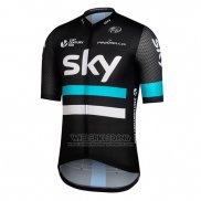 2016 Fietskleding Sky Zwart en Blauw Korte Mouwen en Koersbroek