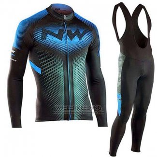 2019 Fietskleding Northwave Zwart Blauw Lange Mouwen en Koersbroek