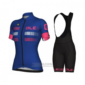 2021 Fietskleding Vrouw ALE Blauw Fuchsia Korte Mouwen en Koersbroek