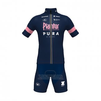 2022 Fietskleding Plantur Pura Diep Blauw Korte Mouwen en Koersbroek