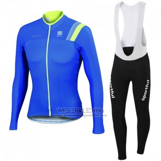 2016 Fietskleding Sportful Blauw en Groen Lange Mouwen en Koersbroek