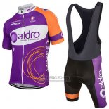 2017 Fietskleding Aldro Violet Korte Mouwen en Koersbroek