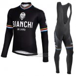 2017 Fietskleding Bianchi Milano Ml Zwart Lange Mouwen en Koersbroek