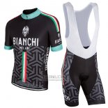 2017 Fietskleding Bianchi Milano Pride Zwart Korte Mouwen en Koersbroek