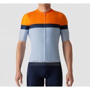 2019 Fietskleding La Passione Oranje Blauw Korte Mouwen en Koersbroek