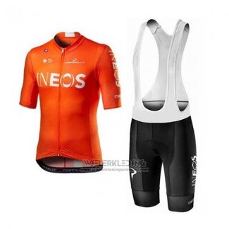 2020 Fietskleding INEOS Oranje Korte Mouwen en Koersbroek