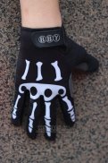 Skull Handschoenen Met Lange Vingers Cycling Zwart en Wit