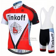 2017 Fietskleding Tinkoff Rood Korte Mouwen en Koersbroek