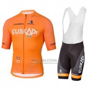 2018 Fietskleding Euskadi Oranje Korte Mouwen en Koersbroek