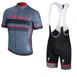 2018 Fietskleding Specialized Grijs Roze Korte Mouwen en Koersbroek