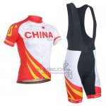 2014 Fietskleding Monton Kampioen China Korte Mouwen en Koersbroek