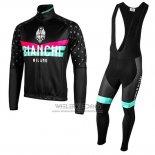 2019 Fietskleding Bianchi Milano PB Zwart Rood Lange Mouwen en Koersbroek