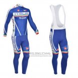 2013 Fietskleding Castelli Wit en Blauw Lange Mouwen en Koersbroek