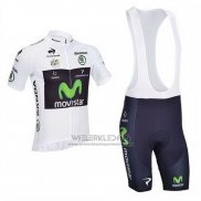 2013 Fietskleding Movistar Lider Wit Korte Mouwen en Koersbroek