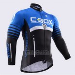 2015 Fietskleding Fox Cyclingbox Zwart en Blauw Lange Mouwen en Koersbroek