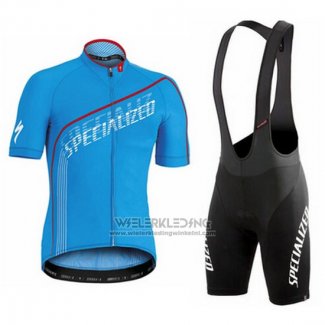 2016 Fietskleding Specialized Azuur Korte Mouwen en Koersbroek