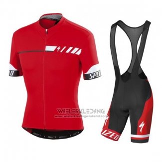 2016 Fietskleding Specialized Diep Rood Korte Mouwen en Koersbroek