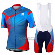 2017 Fietskleding Sportful Blauw Korte Mouwen en Koersbroek