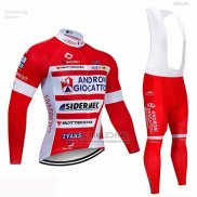 2019 Fietskleding Androni Giocattoli Rood Wit Lange Mouwen en Koersbroek