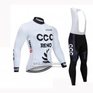 2019 Fietskleding CCC Wit Lange Mouwen en Koersbroek