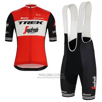 2019 Fietskleding Trek Segafredo Rood Wit Korte Mouwen en Koersbroek