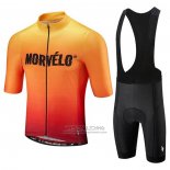 2020 Fietskleding Morvelo Oranje Korte Mouwen en Koersbroek