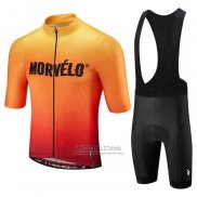 2020 Fietskleding Morvelo Oranje Korte Mouwen en Koersbroek