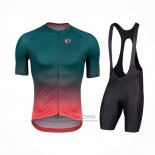 2021 Fietskleding Pearl Izumi Groen Roze Korte Mouwen en Koersbroek