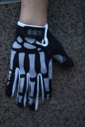 Skull Handschoenen Met Lange Vingers Cycling Zwart en Grijs