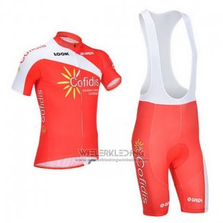 2013 Fietskleding Cofidis Rood Korte Mouwen en Koersbroek