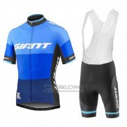 2018 Fietskleding Giant Elevate Blauw Korte Mouwen en Koersbroek