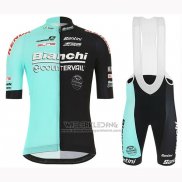 2019 Fietskleding Bianchi Countervail Zwart Groen Korte Mouwen en Koersbroek