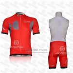 2011 Fietskleding Look Rood Korte Mouwen en Koersbroek